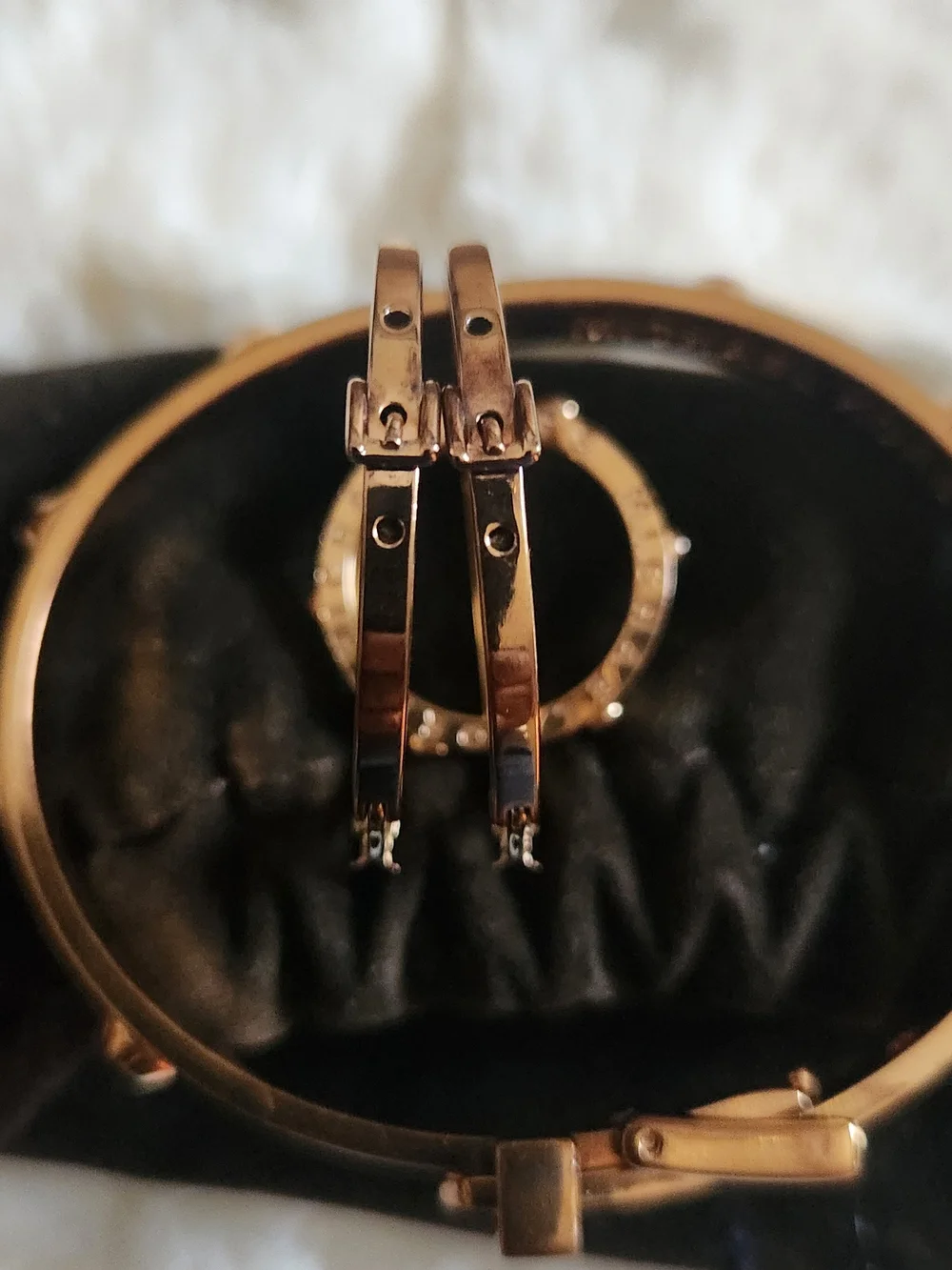 ROSE Gold-Tone Women's Bangle, Hoop Earrings and Ring Set By MICHAEL KORS